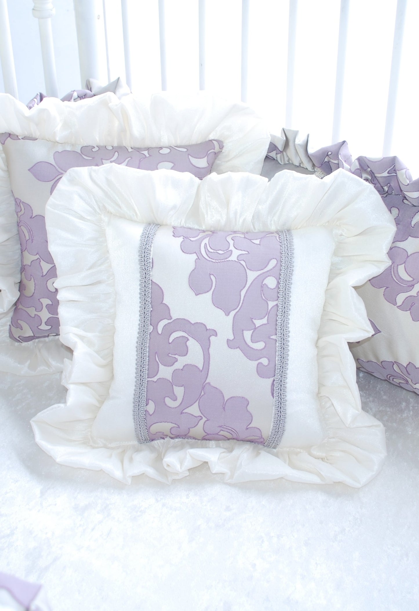 Orchid Petal Border Pillow