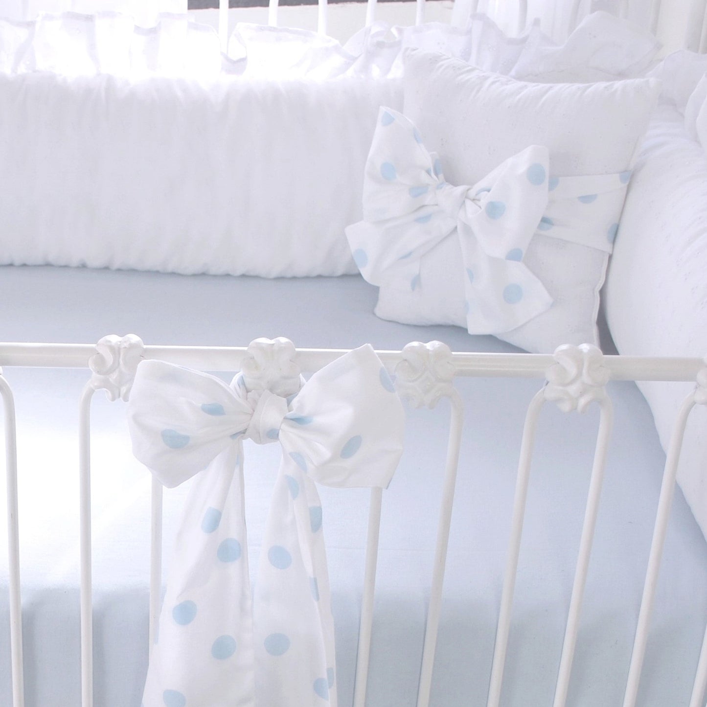Blue Moon Drop Crib Bows