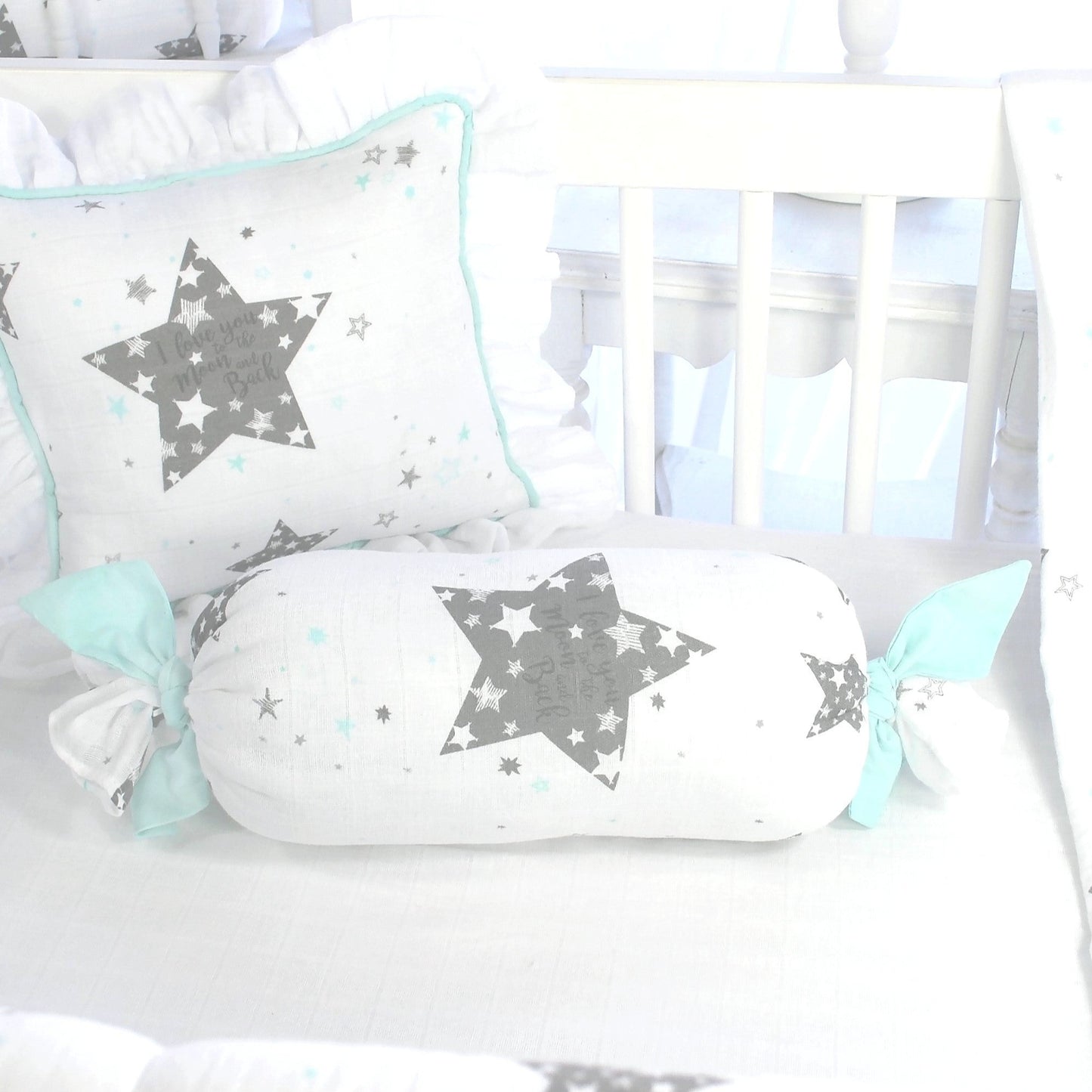 Star Love you to the Moon  4 Piece Crib Bedding Set