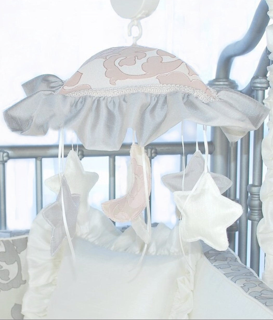 Stone Petal Pink 3 Piece Crib Bedding Set