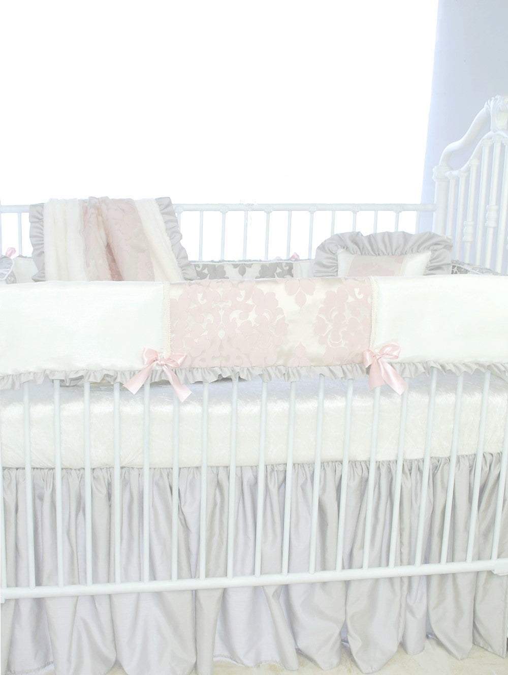 Stone Petal Pink Crib Rail Cover