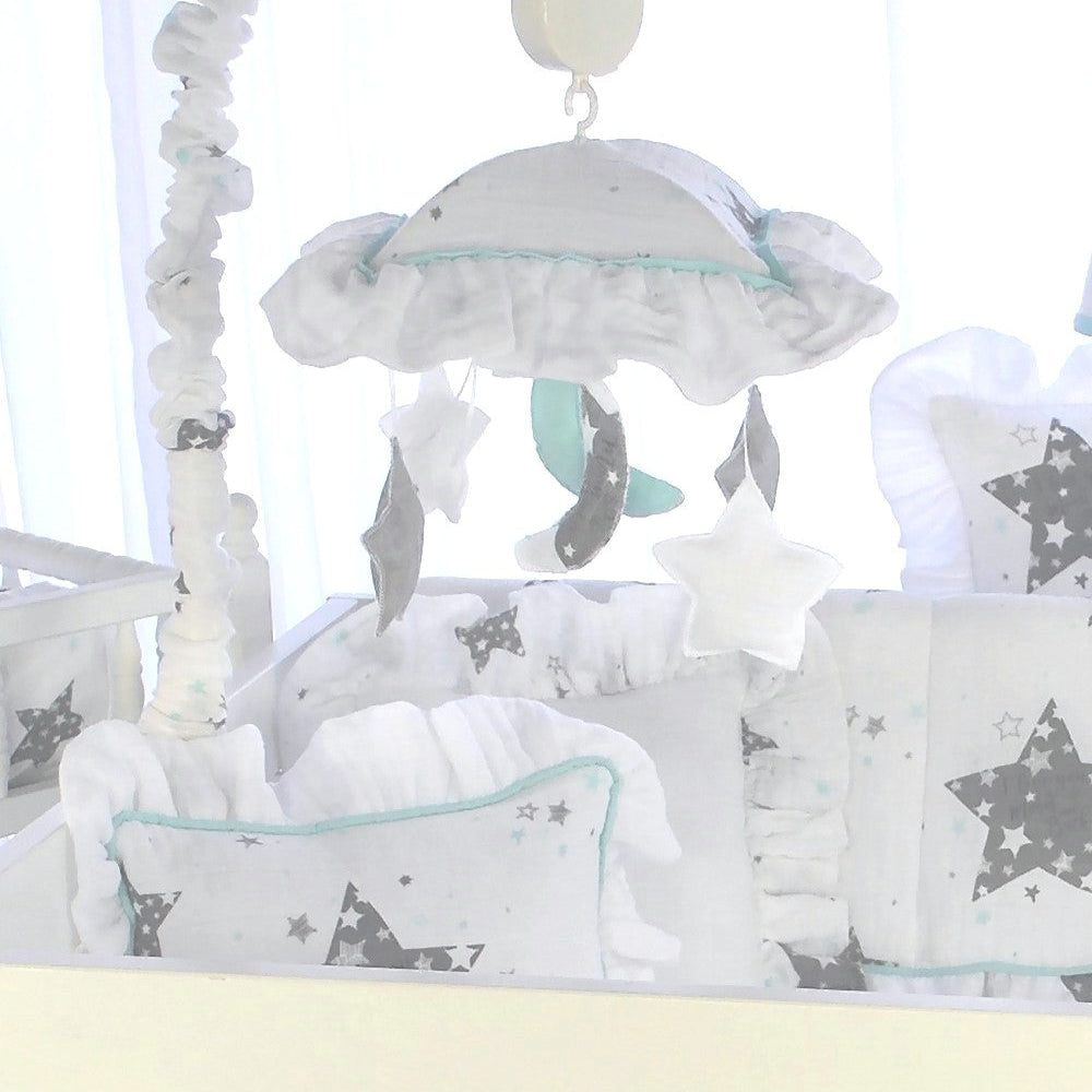 Star Love you to the Moon  4 Piece Crib Bedding Set