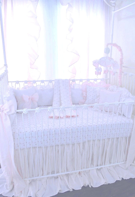 Butterfly Tales Pink Crib Skirt