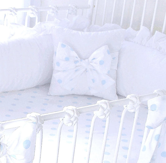 Blue Moon Drop Bow Pillow