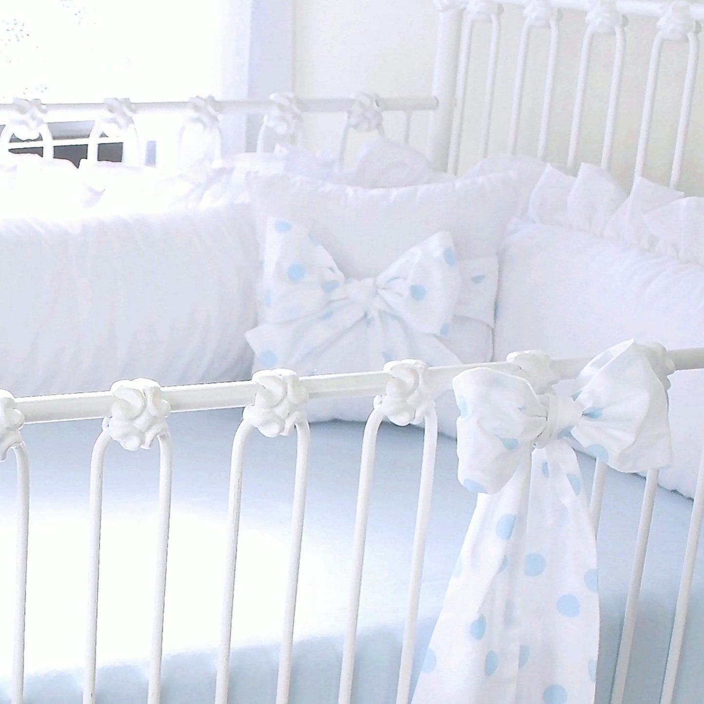 Blue Moon Drop Crib Bows