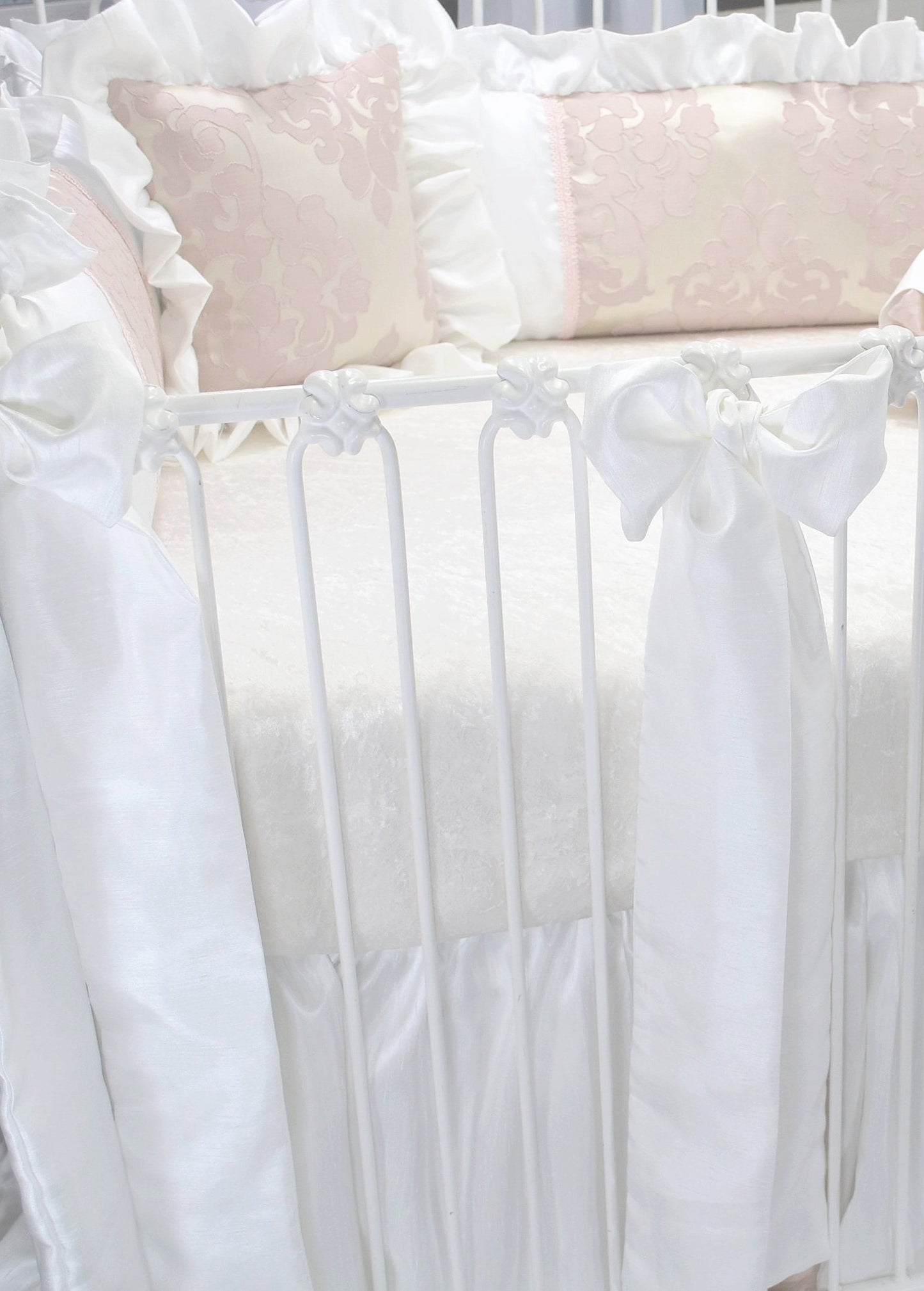 Blush Petal Ivory Square Pillow