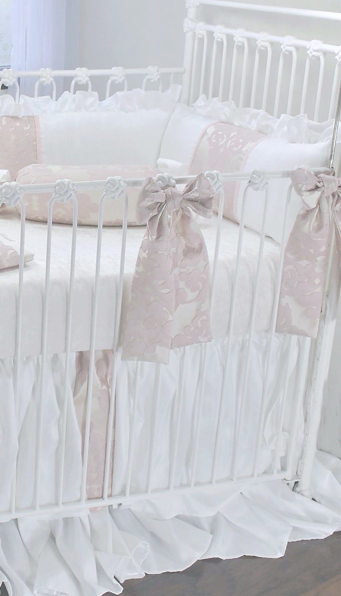 Blush Petal 4 Piece Crib Bedding Set