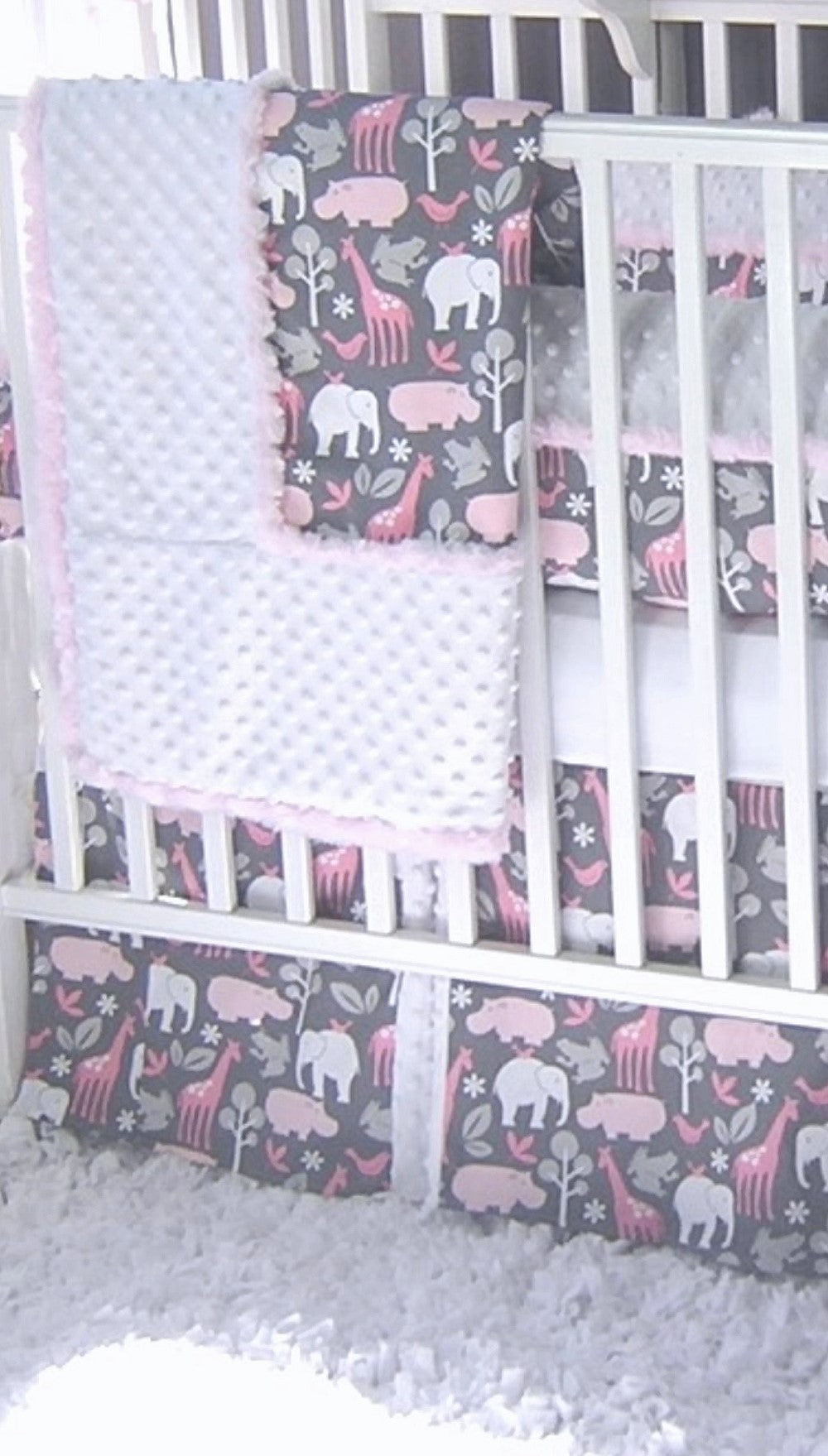 Cookies Pink 3 Piece Crib Bedding Set