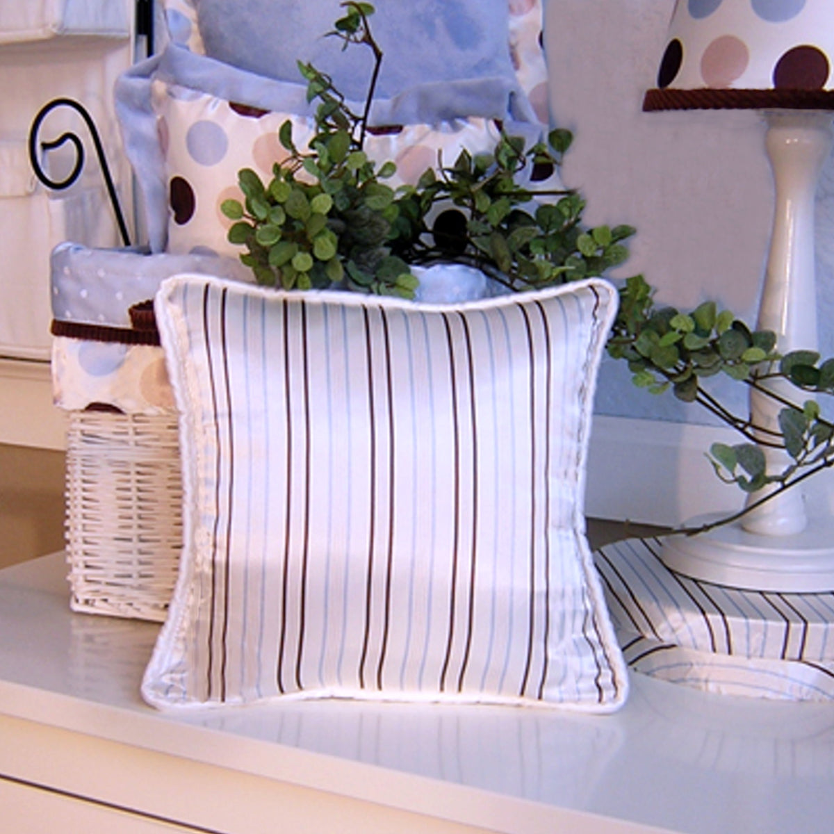Ash Blue Window Valance