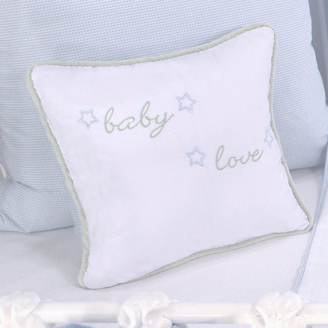 Baby Love Blue Gingham Curtains