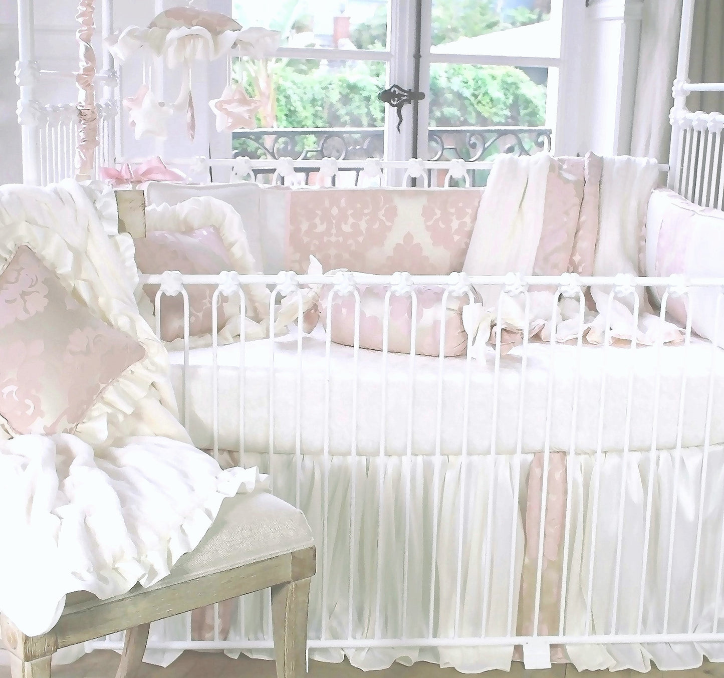 Blush Petal 3 Piece Crib Bedding Set