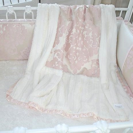 Blush Petal 4 Piece Crib Bedding Set