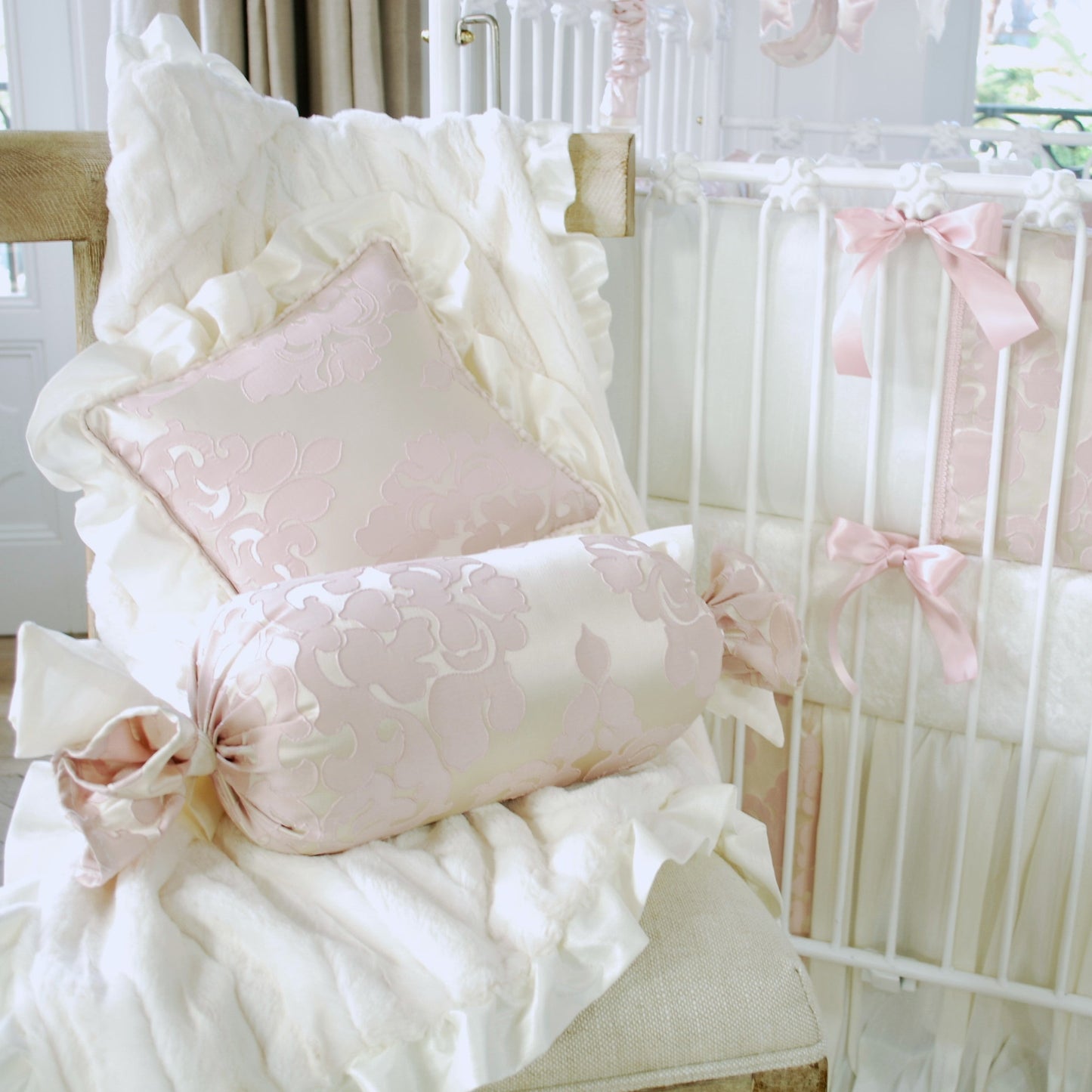 Blush Petal 3 Piece Crib Bedding Set