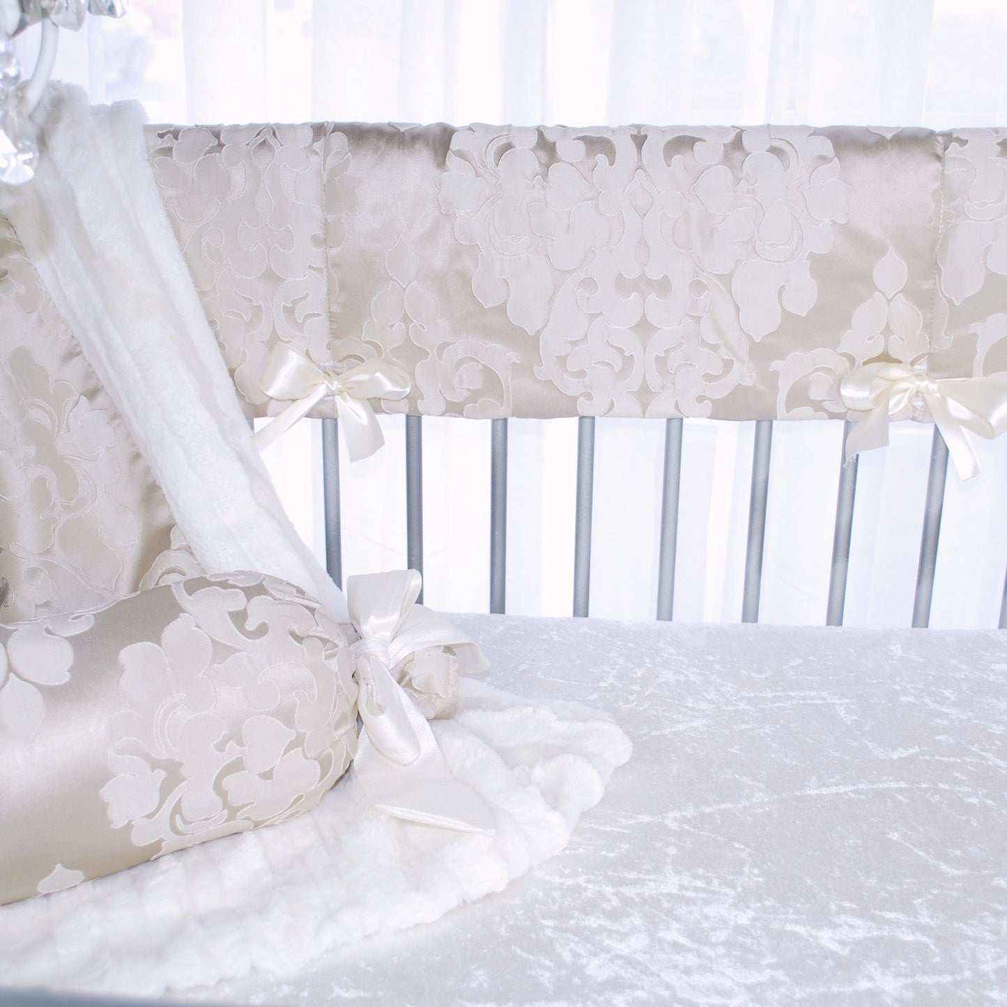 Moon Petal Jacquard Ruffle Pillow