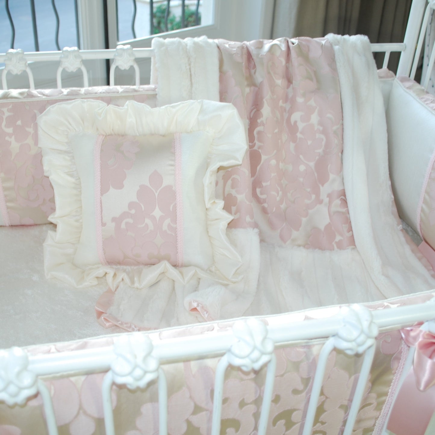 Blush Petal 3 Piece Crib Bedding Set