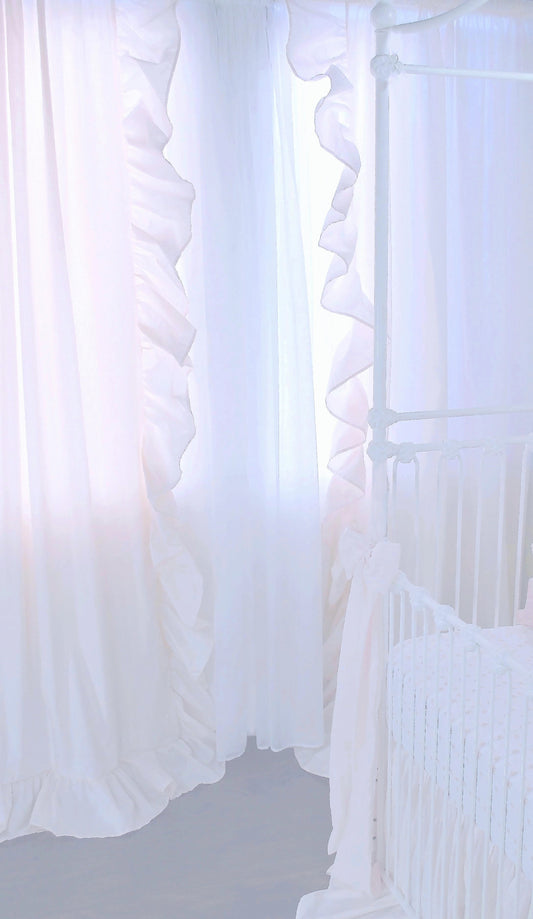 Butterfly Tales Pink Gingham Curtains