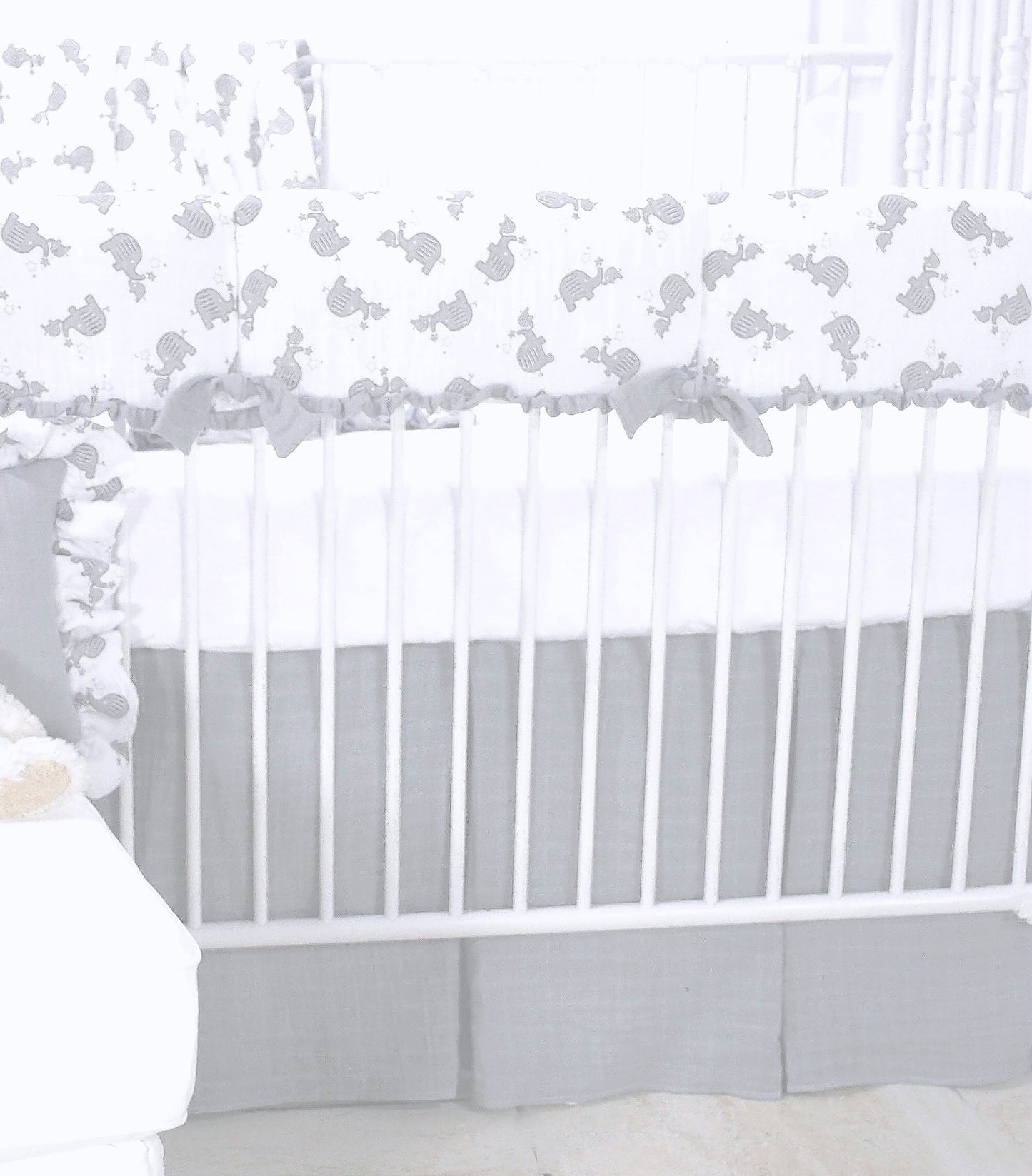 Elephant Tales 4 Piece Cotton Crib Bedding Set