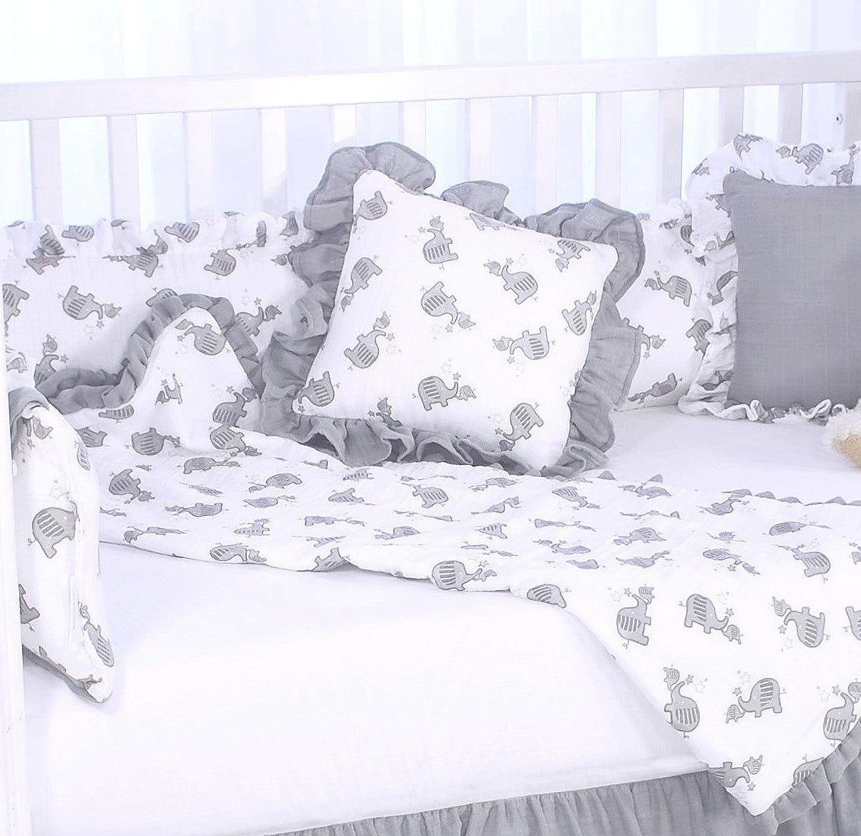 Elephant Tales Cotton Pillows