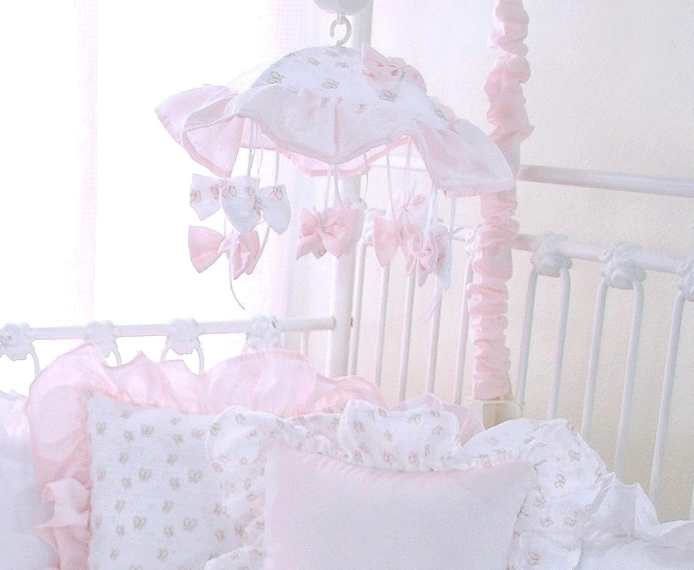 Powder Pink Butterfly Musical Mobile