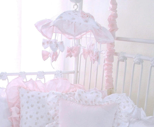 Powder Pink Butterfly Musical Mobile