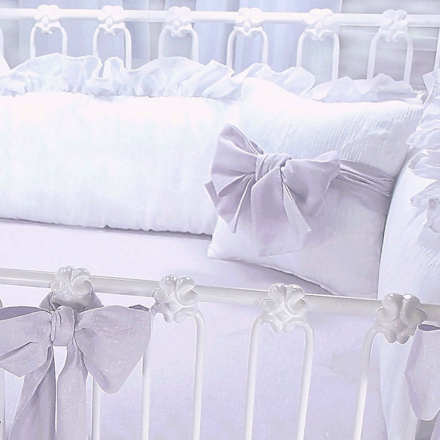 Lavender Linen Crib Sheet