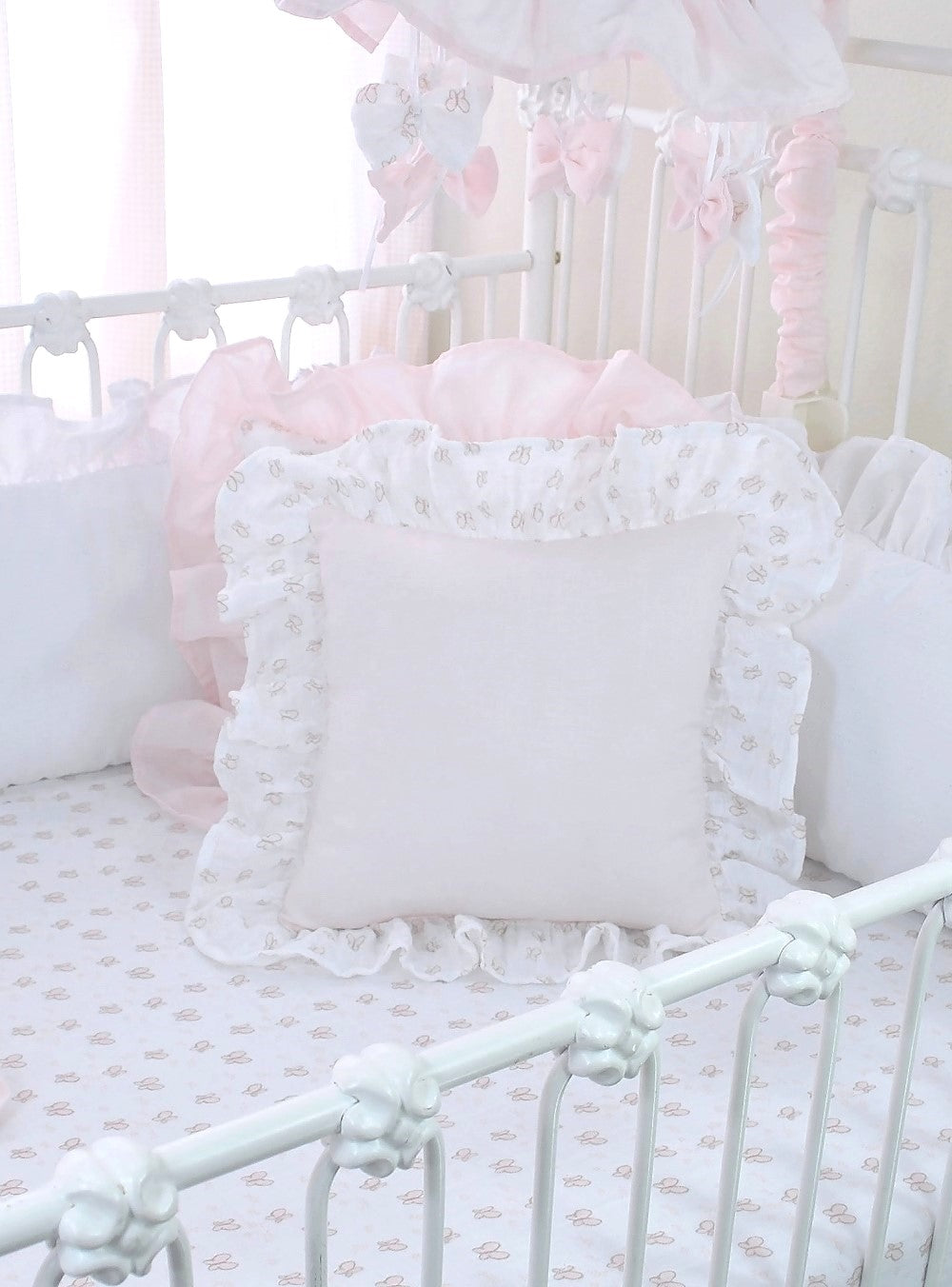 Butterfly Tales Pink 3 Piece Cotton Crib Bedding Set