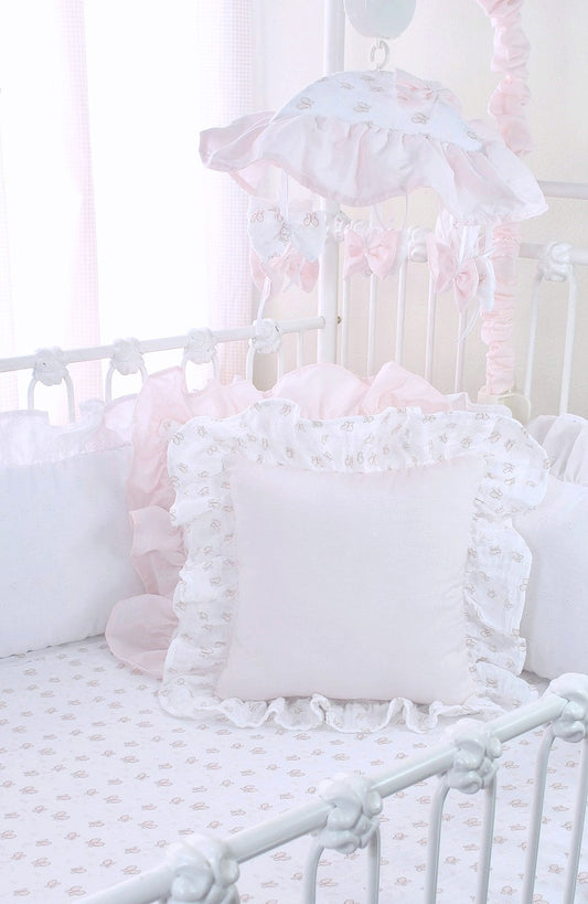 Butterfly Tales Pink Cotton Pillow Pink