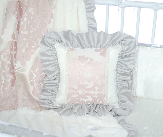 Stone Petal Pink Jacquard Pillow