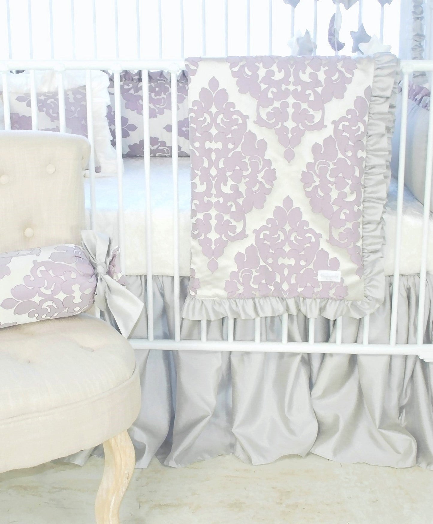 Orchid Petal Crib Skirt