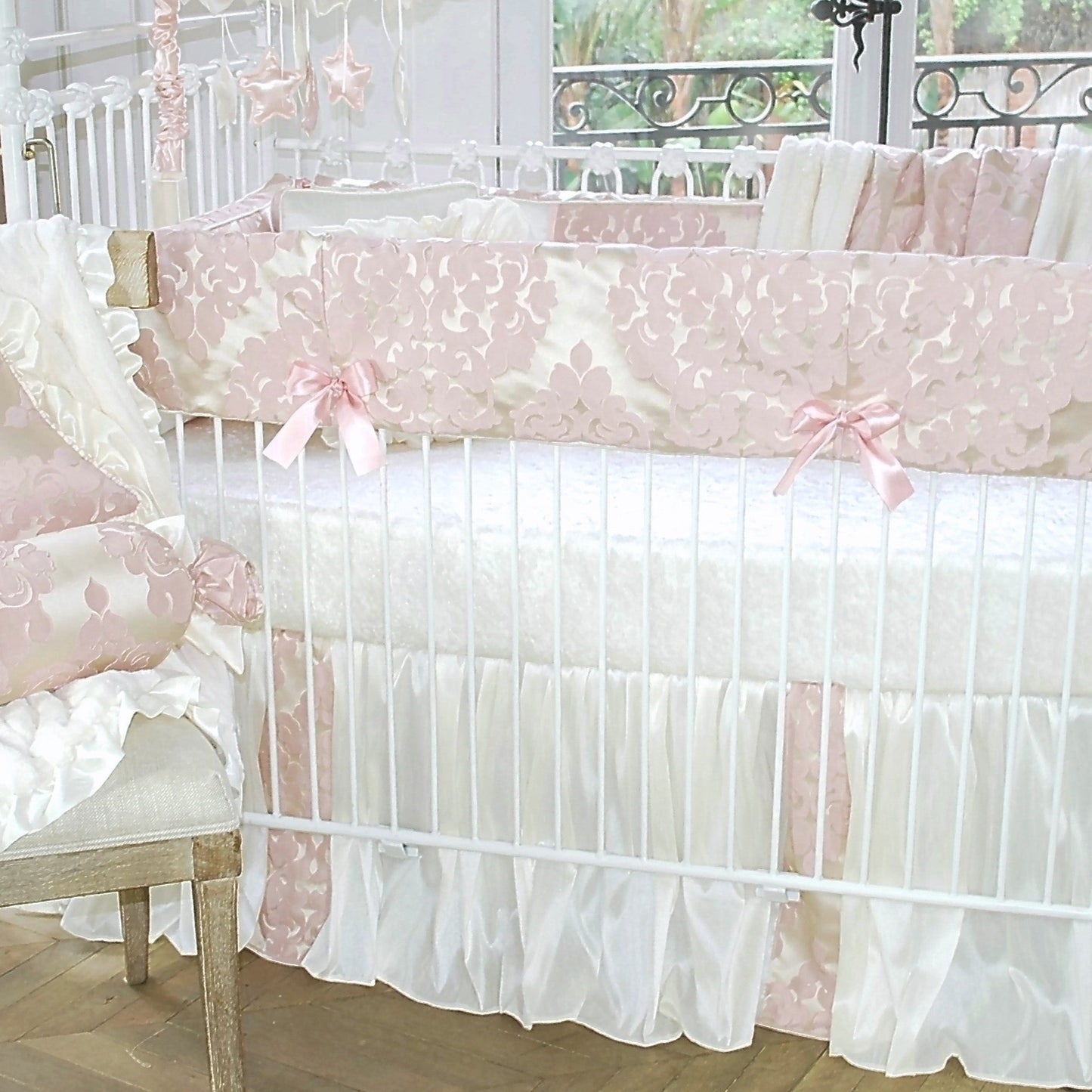 Blush Petal 3 Piece Crib Bedding Set