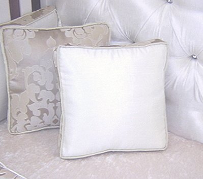 Moon Petal Ivory Dupioni Pillow
