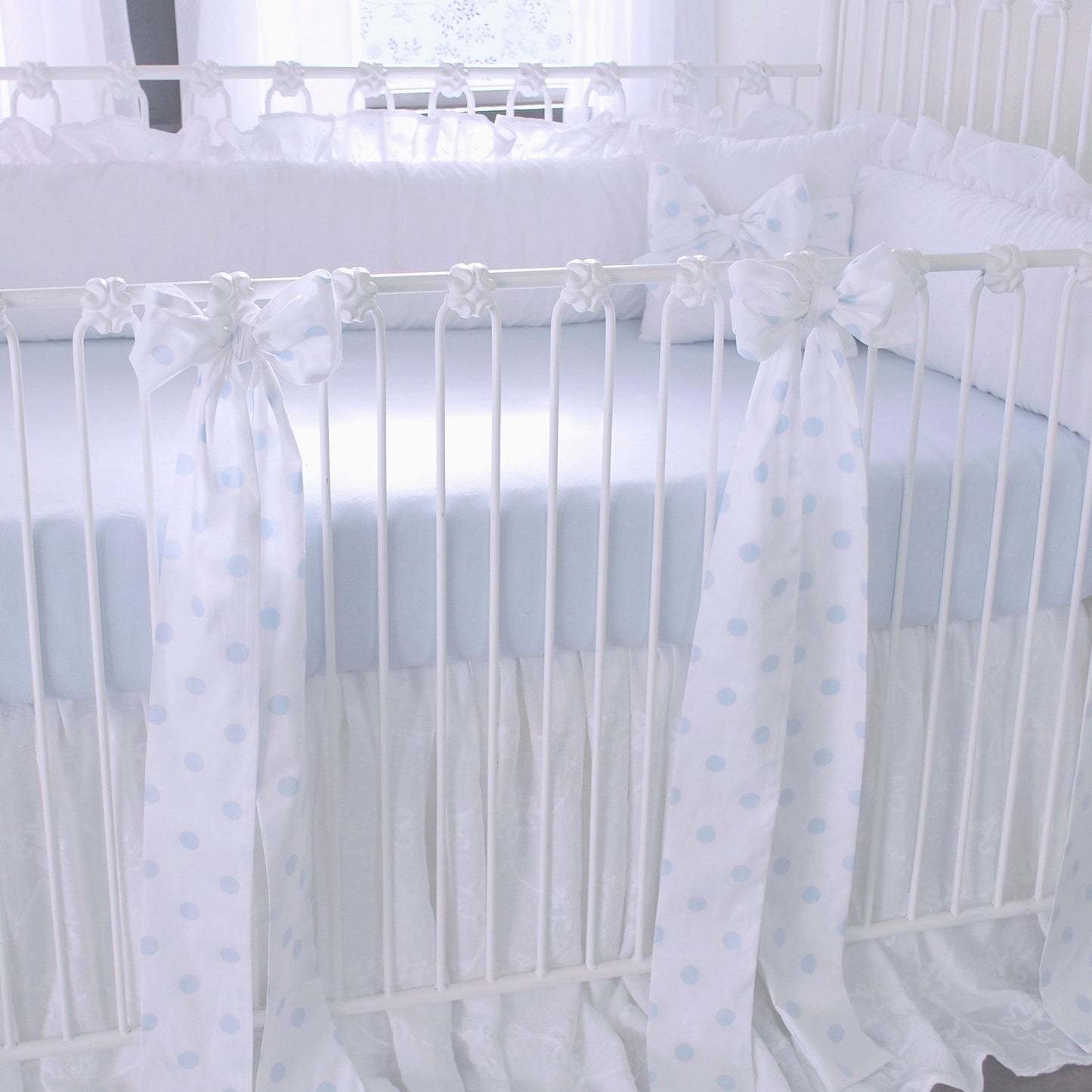 Blue Moon Drop Bow Pillow