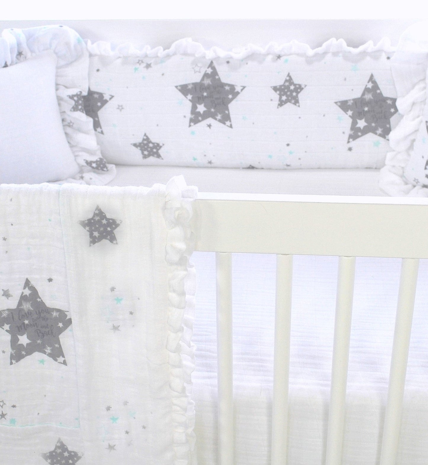 Star Love you to the Moon    Bolster Pillow