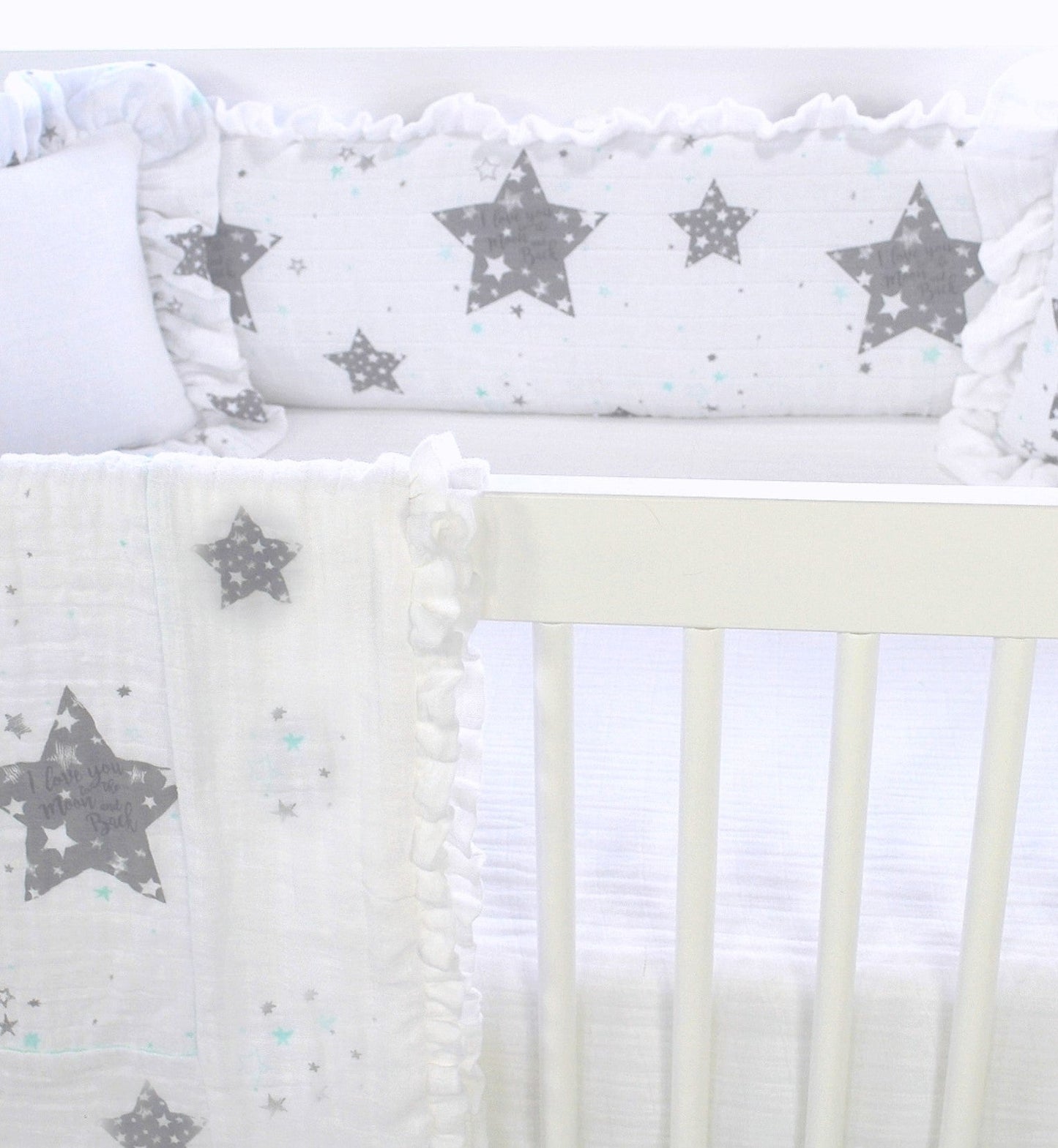 Star Love you to the Moon 3 Piece Crib Bedding Set