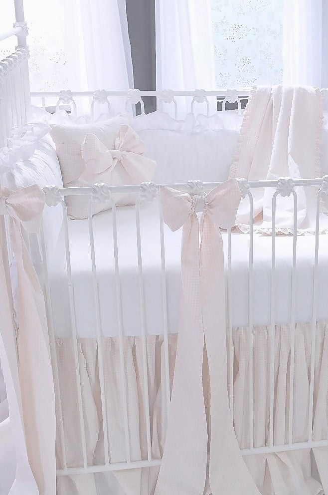 Powder Pink Crib Skirt