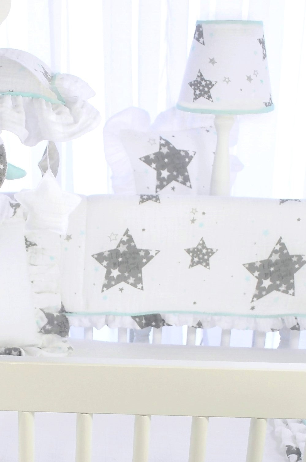 Star Love you to the Moon  4 Piece Crib Bedding Set