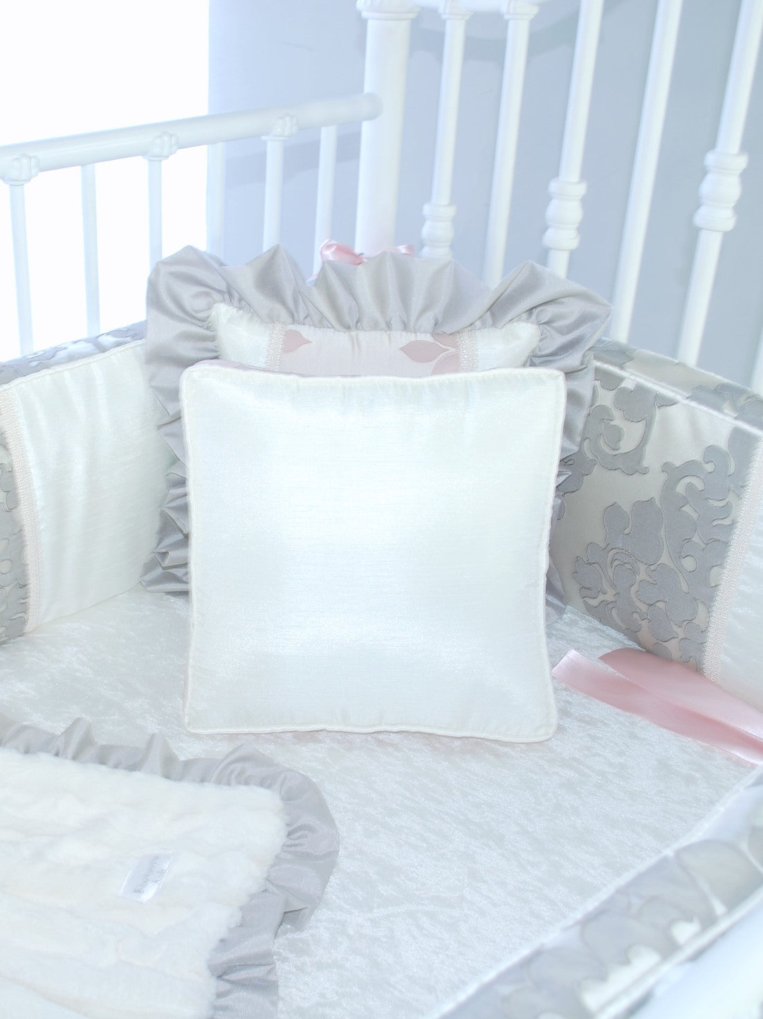 Stone Petal Pink Crib Baby Blanket