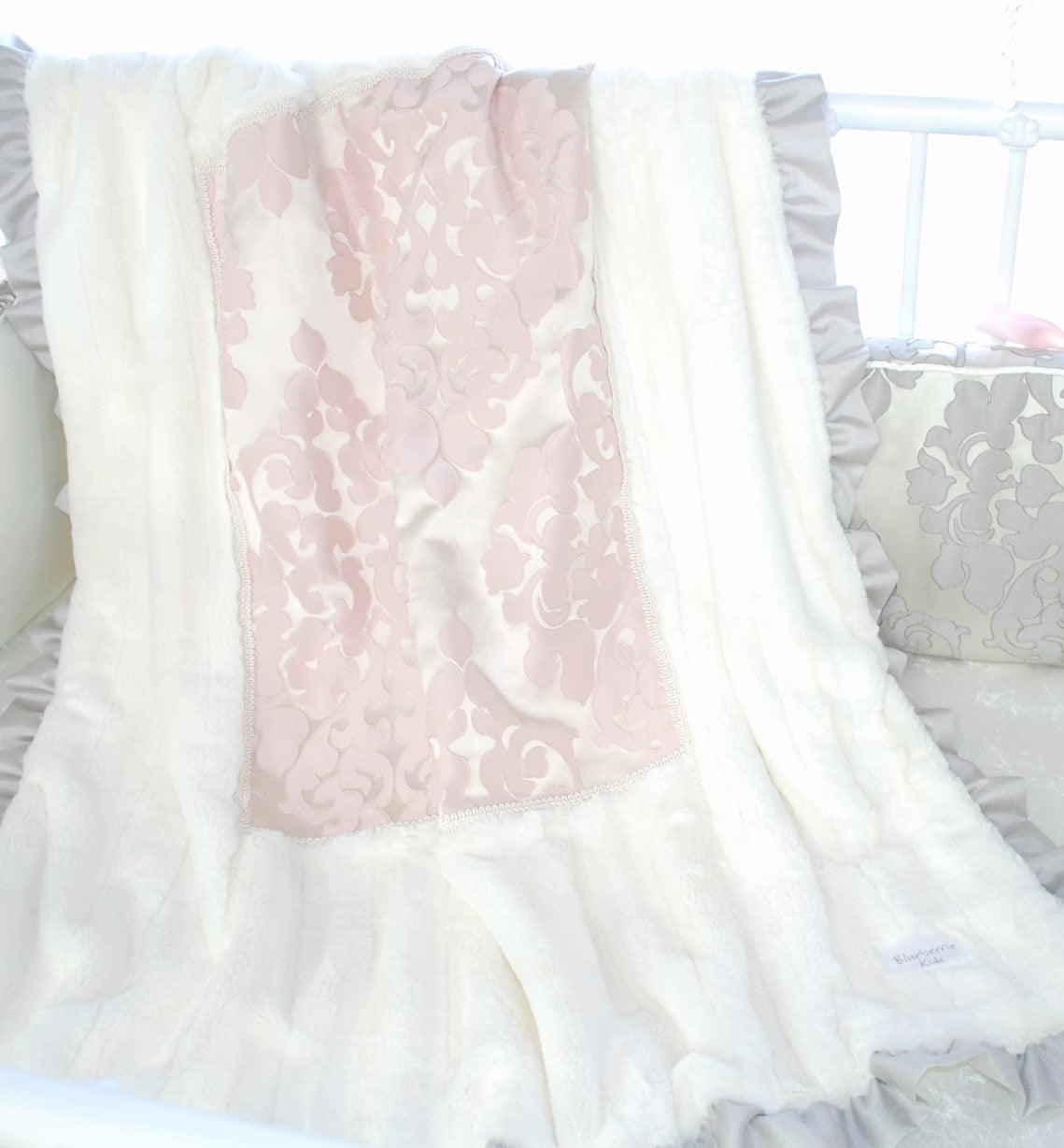 Stone Petal Pink Crib Baby Blanket