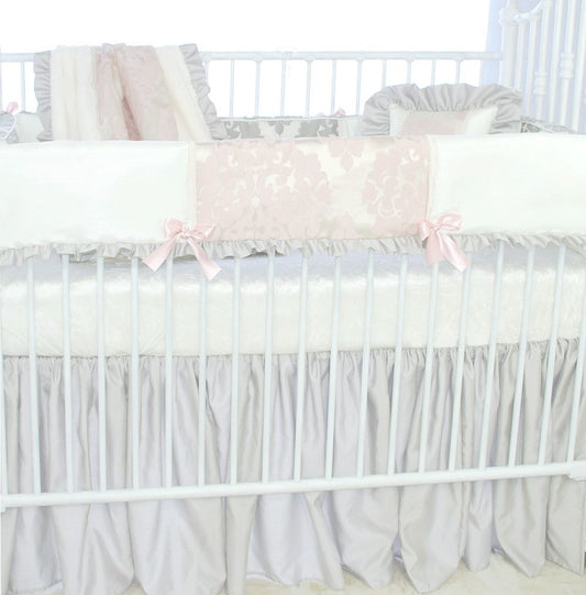 Stone Petal Pink Baby Crib Rail Cover