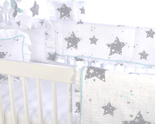 Star Love you to the Moon  4 Piece Crib Bedding Set