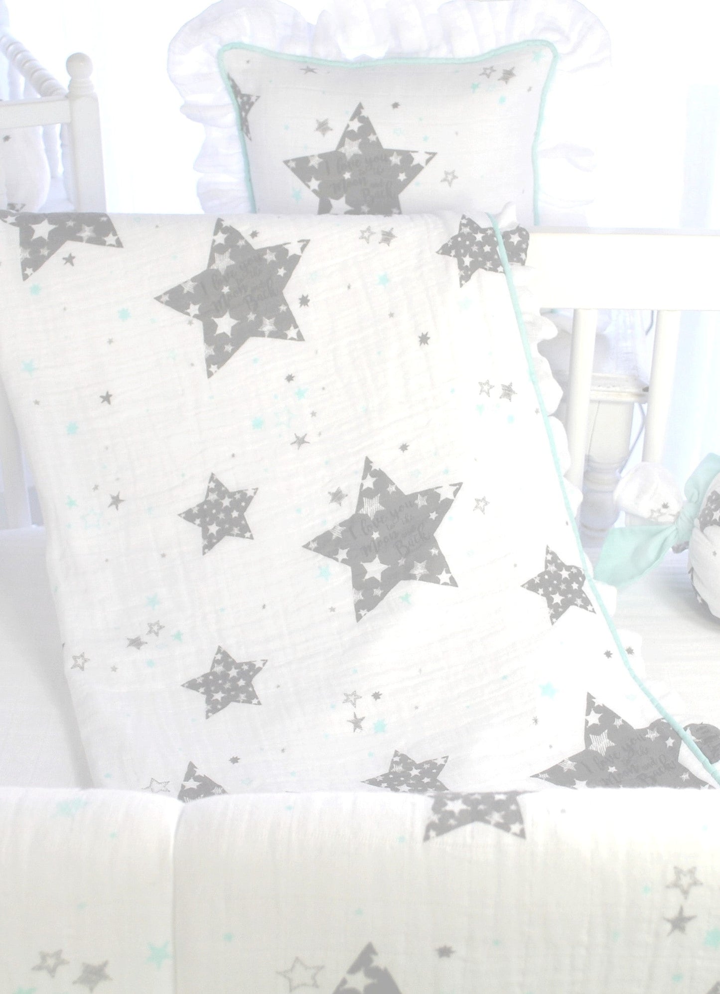 Star Love you to the Moon 3 Piece Crib Bedding Set