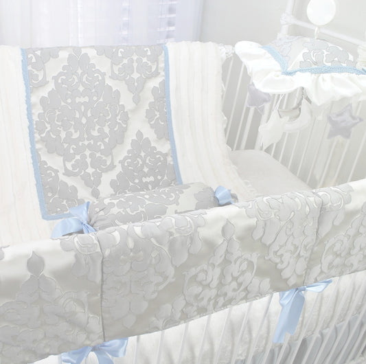 LuLu Blue 4 Piece Crib Bedding Set