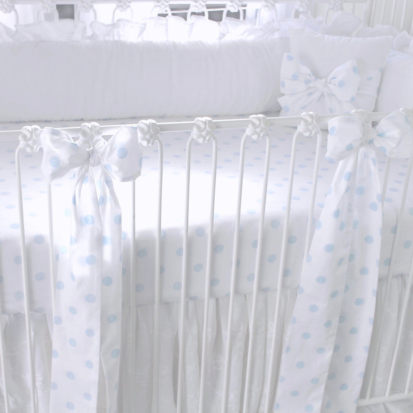 Blue Moon Drop Bow Pillow
