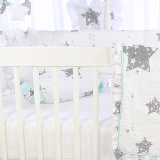 Star Love you to the Moon 3 Piece Crib Bedding Set