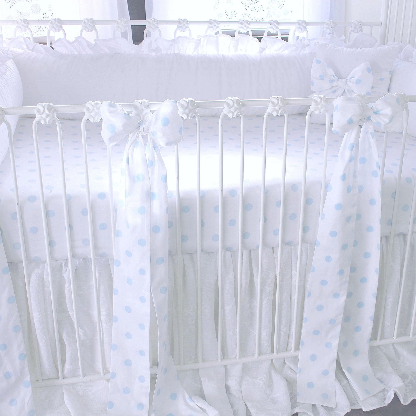 Blue Moon Drop Bow Pillow