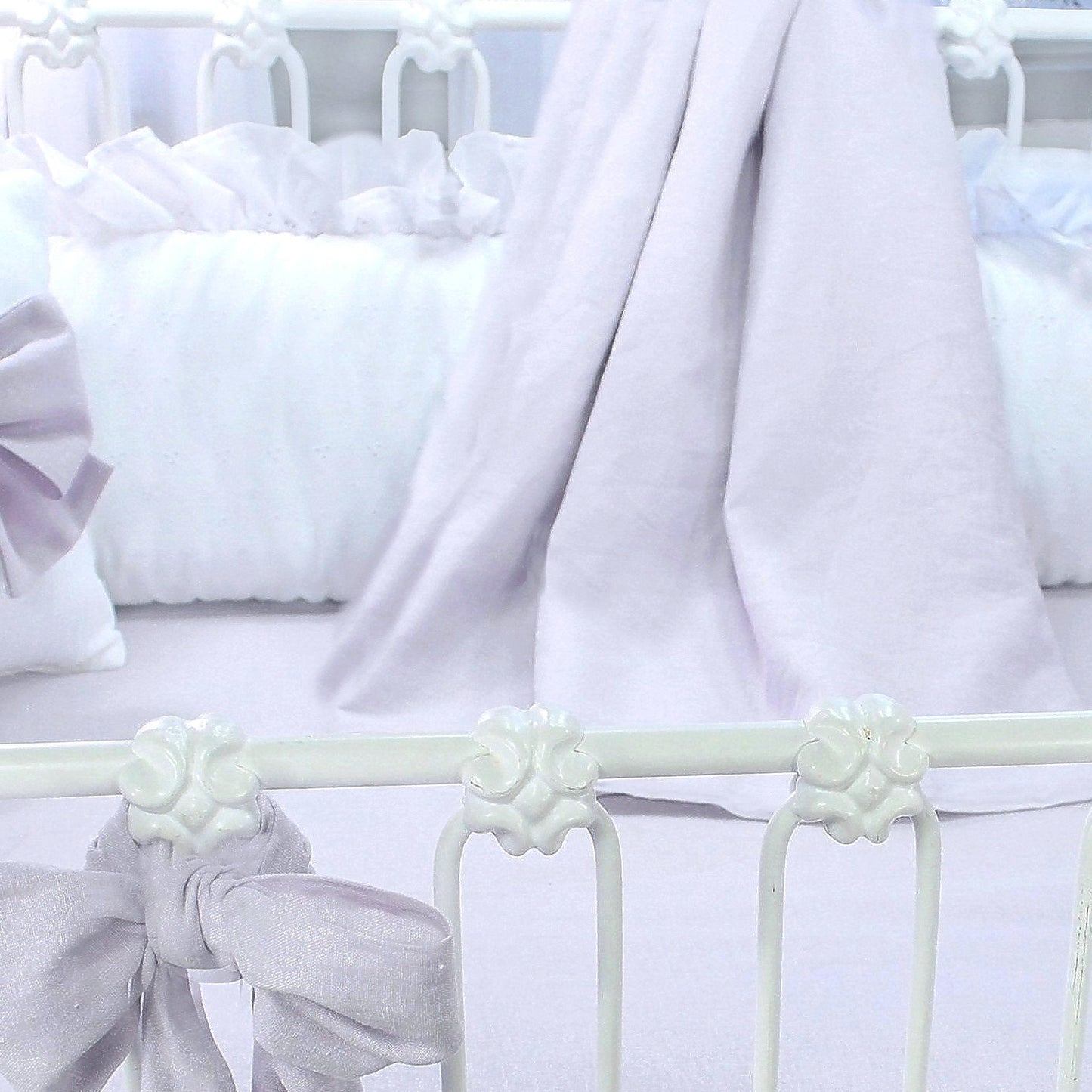 Lavender Linen 5 Piece Crib Bedding Set