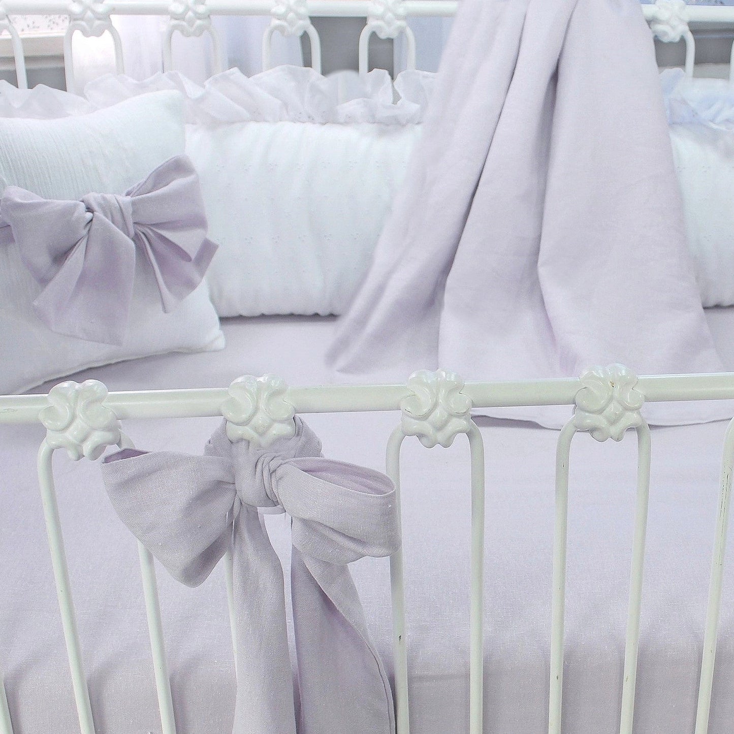 Lavender Linen 5 Piece Crib Bedding Set