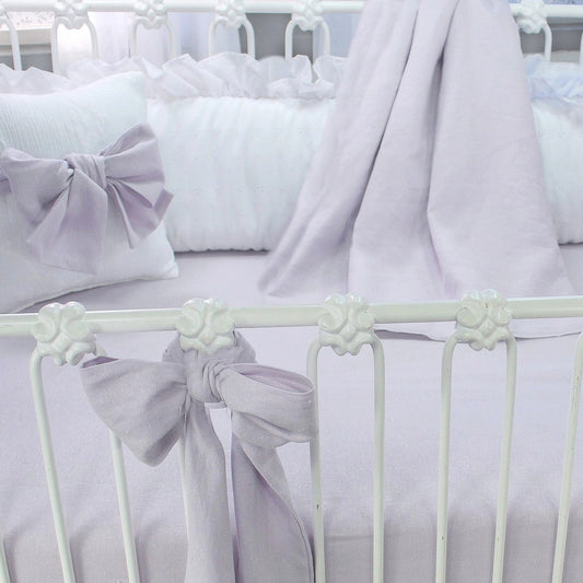 Lavender Linen 3 Piece Crib Bedding Set