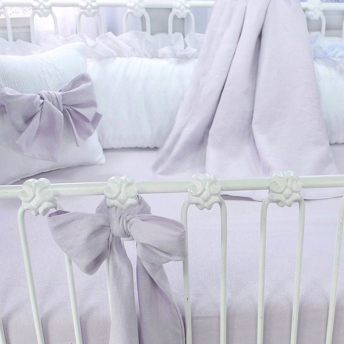 Lavender Linen 5 Piece Crib Bedding Set