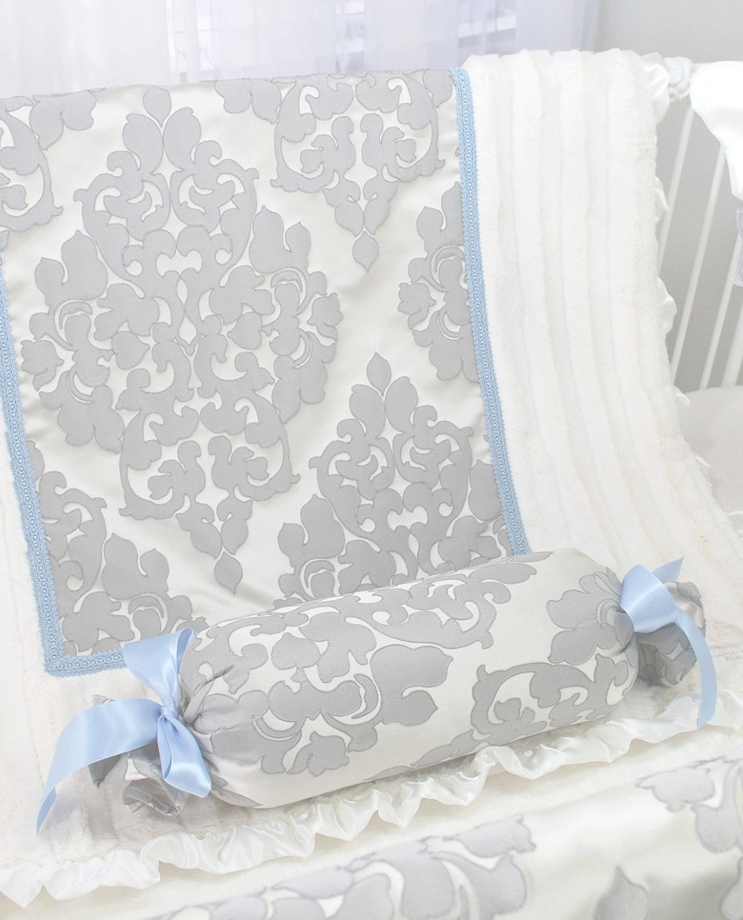 LuLu Blue 3 Piece Crib Bedding Set